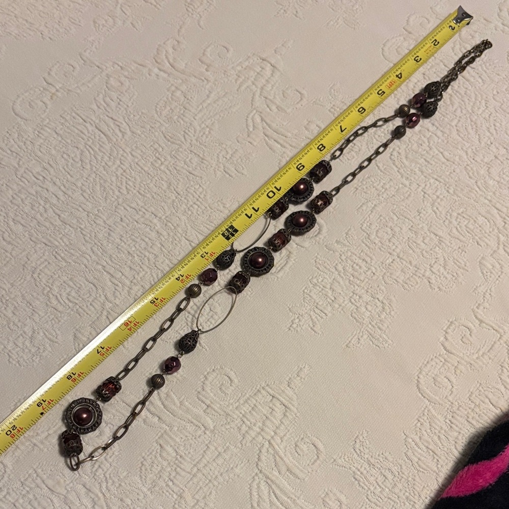Elegant Bronze and Red 19 inch Women's Necklace‼️